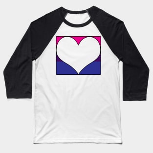 Bi Pride Heart Box Baseball T-Shirt